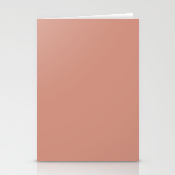 BEAUTY COPPER solid color. Rose tan pastel color plain pattern  Stationery Cards