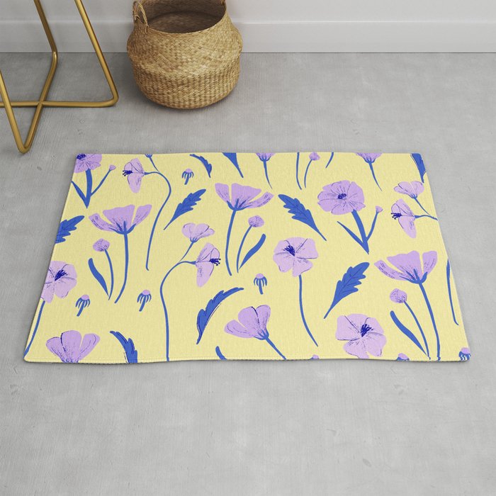 Be Your Own Yellow Flower Garden Rug