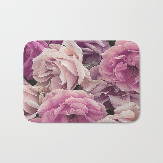 Great Garden Roses pink Bath Mat