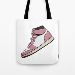 Pink women's high top sneaker Tote Bag