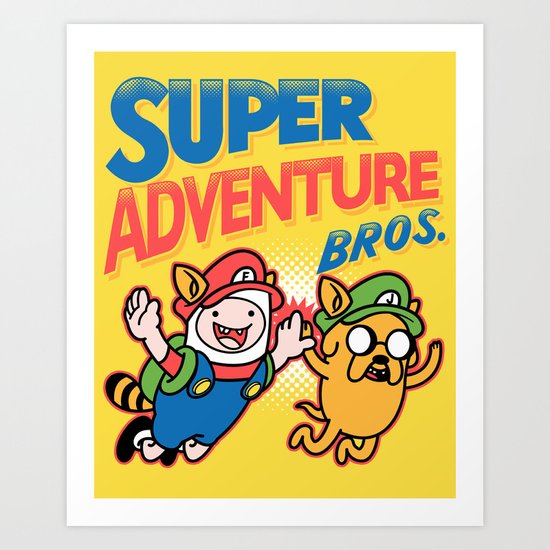 Super Adventure Bros Art Print