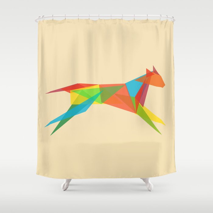 Fractal Geometric Dog Shower Curtain