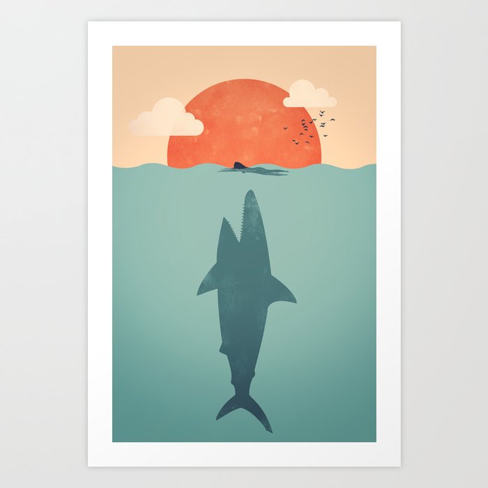 Shark Attack Art Print