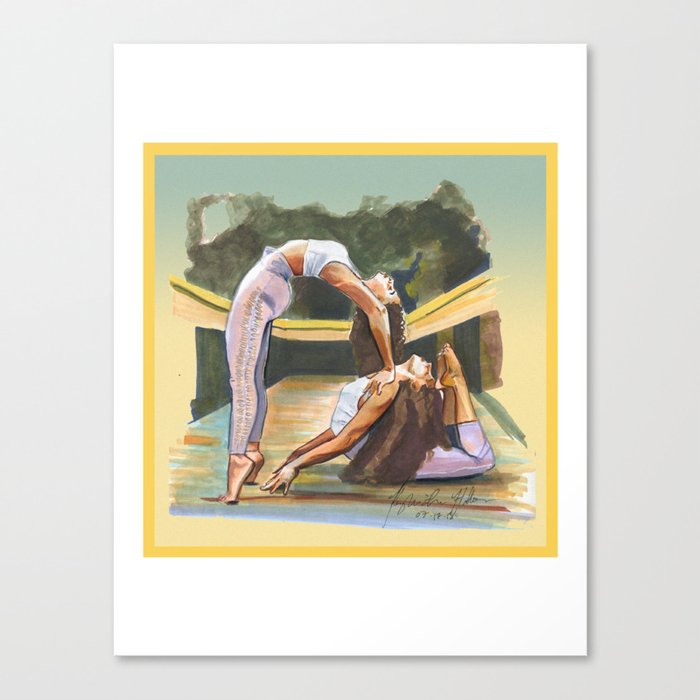 Yoga Figures Canvas Print
