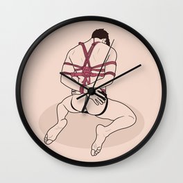 Tied guy. Line Art Wall Clock | Ass, Male, Gay, Digital, Jocks, Underwear, Lgbt, Curated, Boy, Bum 