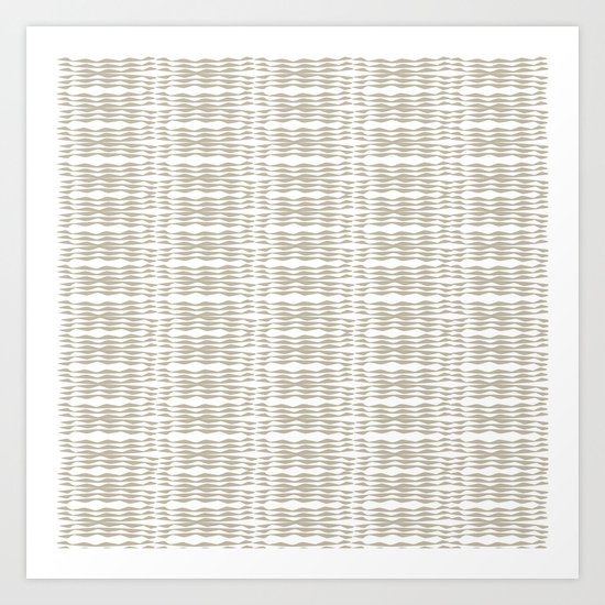 Beige waves Art Print