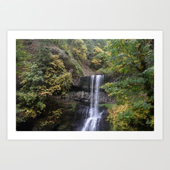 Waterfall in the Fall / Silver Falls State Park, Oregon Art Print