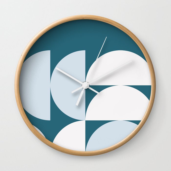 Mid Century Modern Geometric Shapes Wall Clock
