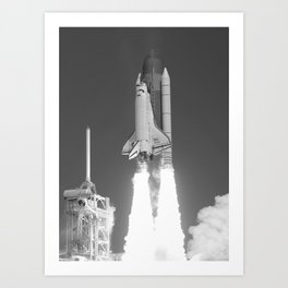 Space Shuttle Atlantis Launch Art Print