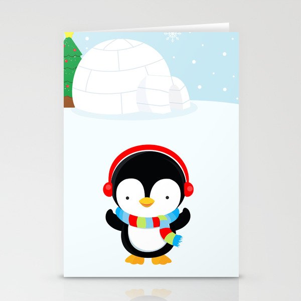 Cute penguin boy #2 Stationery Cards
