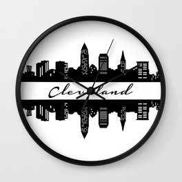 Cleveland Skyline Wall Clock