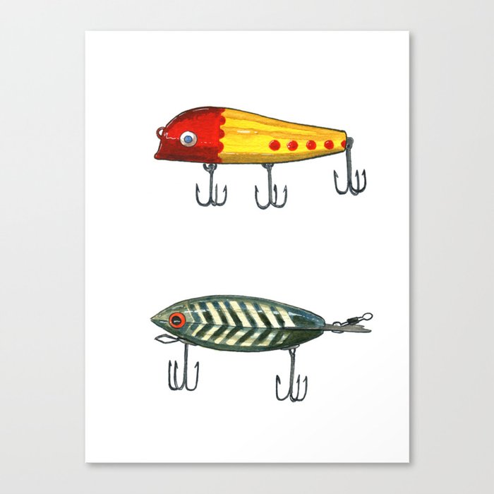 Vintage Fishing Lures 3 Canvas Print by ctupa