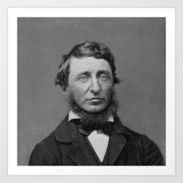 Benjamin Maxham - portrait of Henry David Thoreau Art Print