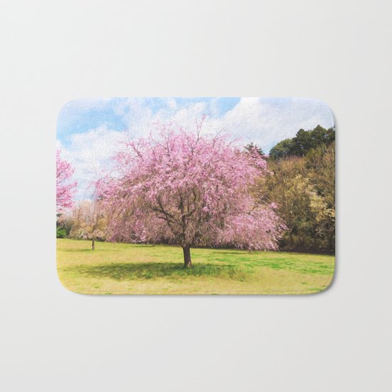 Beautiful cherry blossoms Bath Mat
