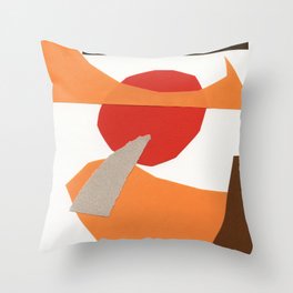 autumn paper collage Throw Pillow