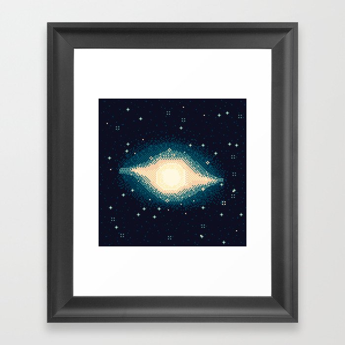 Sombrero Galaxy M104 (8bit) Framed Art Print