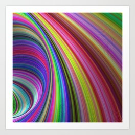 Rainbow vortex Art Print