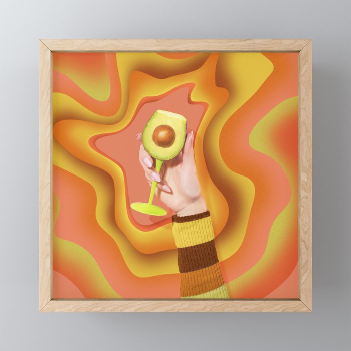 Avocado Toast (retro version) Framed Mini Art Print