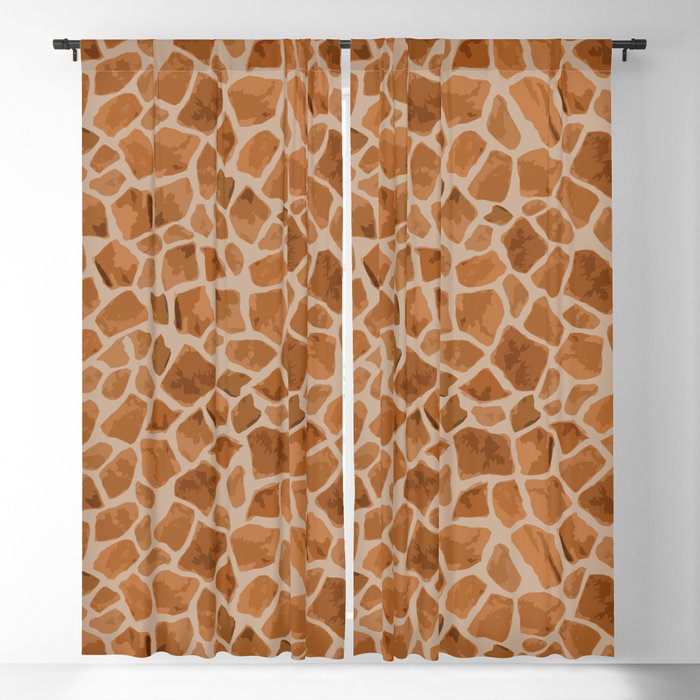 Giraffe Print Blackout Curtain