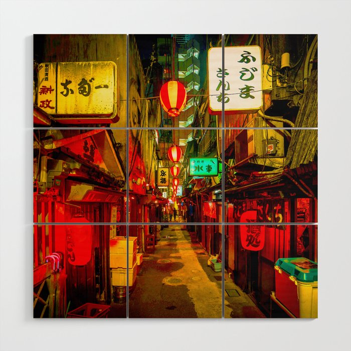 Japan - 'Back Alley' Wood Wall Art