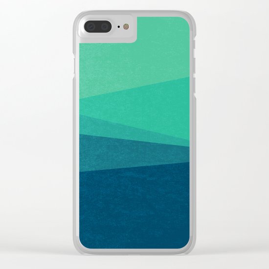 Stripe VIII Minty Fresh Clear iPhone Case