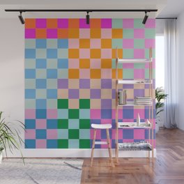 Checkerboard Collage Wall Mural