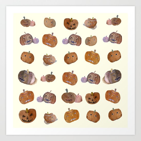 Halloween Pumpkins Art Print