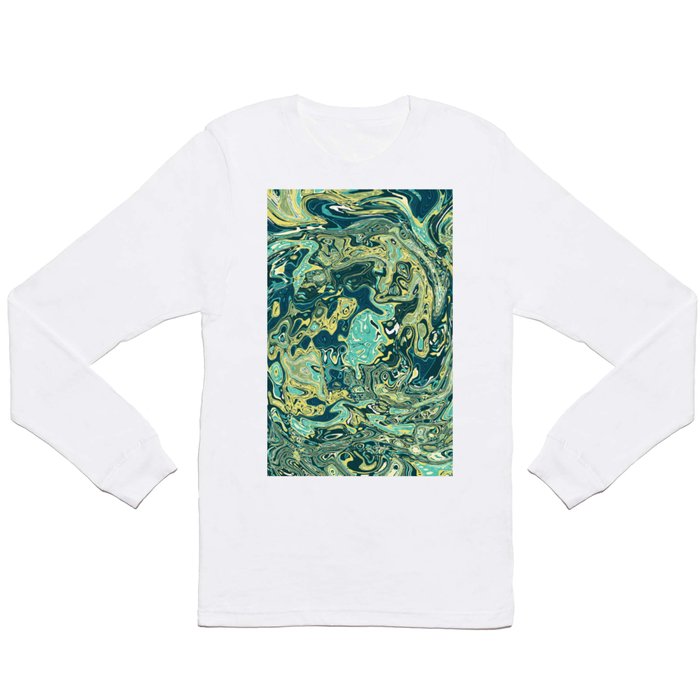 Abstract Marble Painting Long Sleeve T Shirt