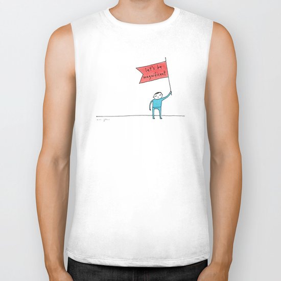 let's be magnificent Biker Tank