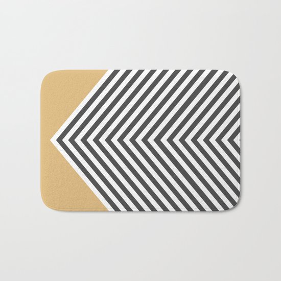 Gold Chevron Bath Mat