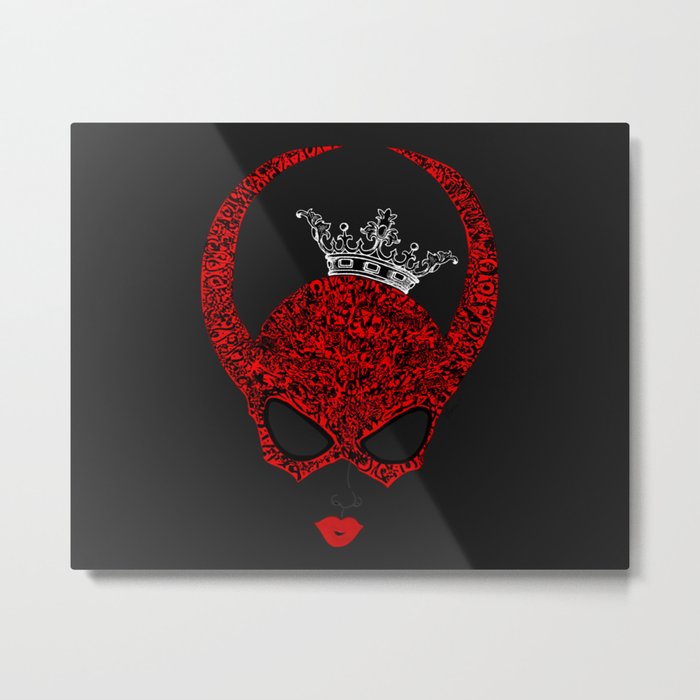 Horned, masked and crowned Metal Print