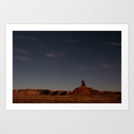 Starry Night Sky in Valley of the Gods Art Print