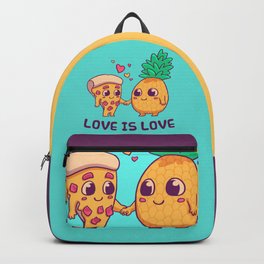 Love is Love Pineapple Pizza // Pride, LGBTQ, Gay, Trans, Bisexual, Asexual Backpack