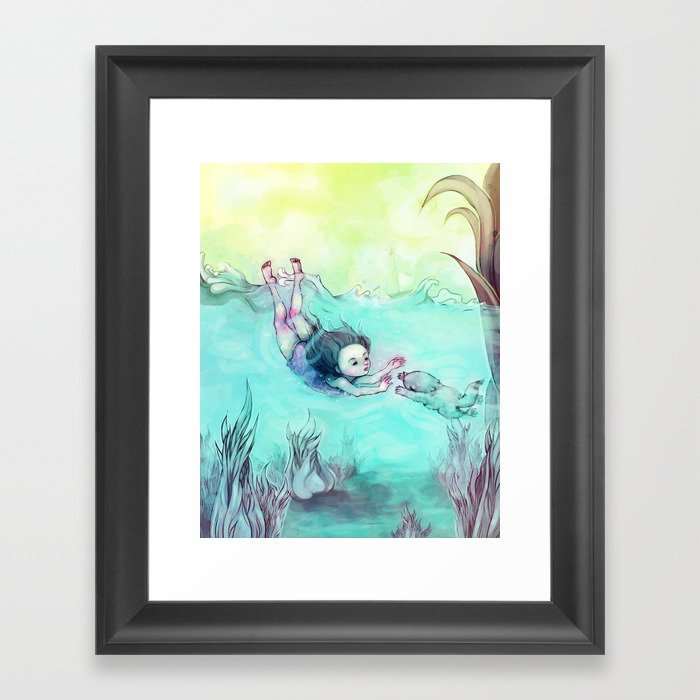 Sea Mermaid Framed Art Print