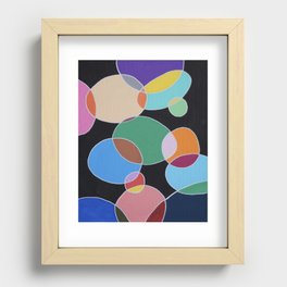 Abstract Colorful Circles Overlapping  Recessed Framed Print