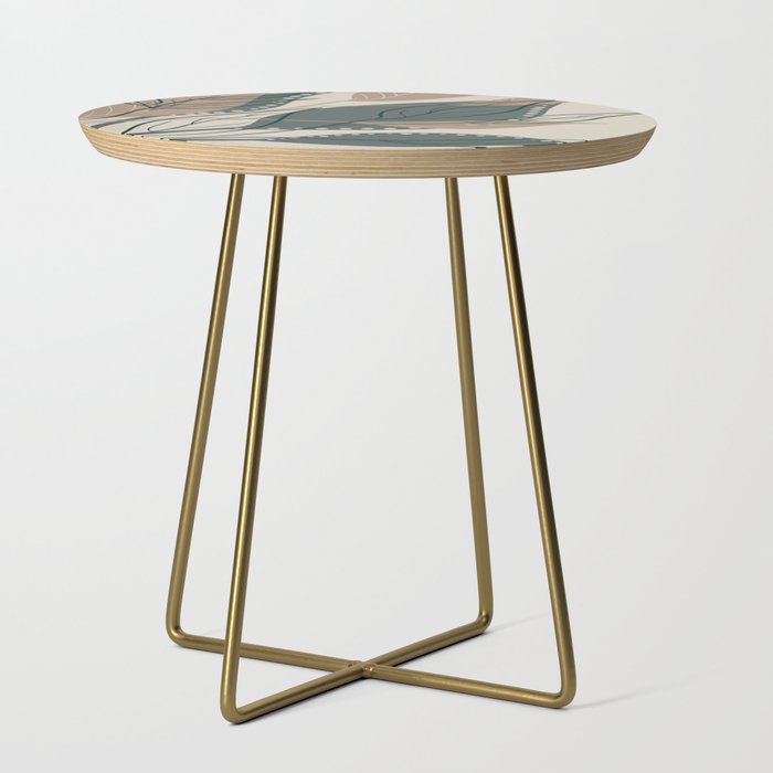 Modern abstract leaf green  Side Table