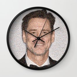 Jim Carrey portrait from 10,000 laughing joyful children. Wall Clock | Smile, Collectible, Typography, Collection, Popular, Carrey, Jim, Withmeaning, Comic, Fashionable 