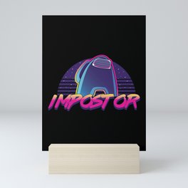 Impostor Among Us Retro Mini Art Print