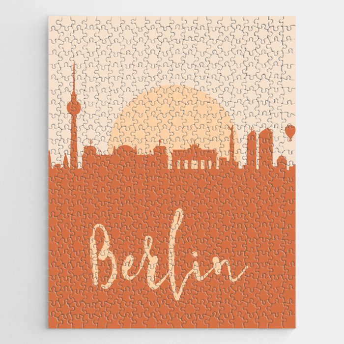 BERLIN GERMANY CITY SUN SKYLINE EARTH TONES Jigsaw Puzzle
