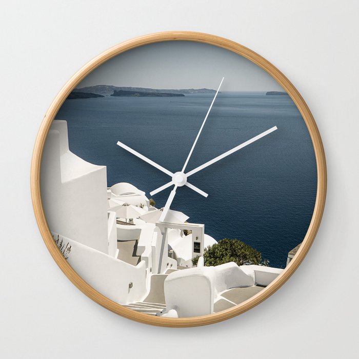 Santorini Summer Wall Clock