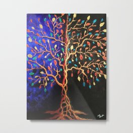 Golden Tree Dust Metal Print