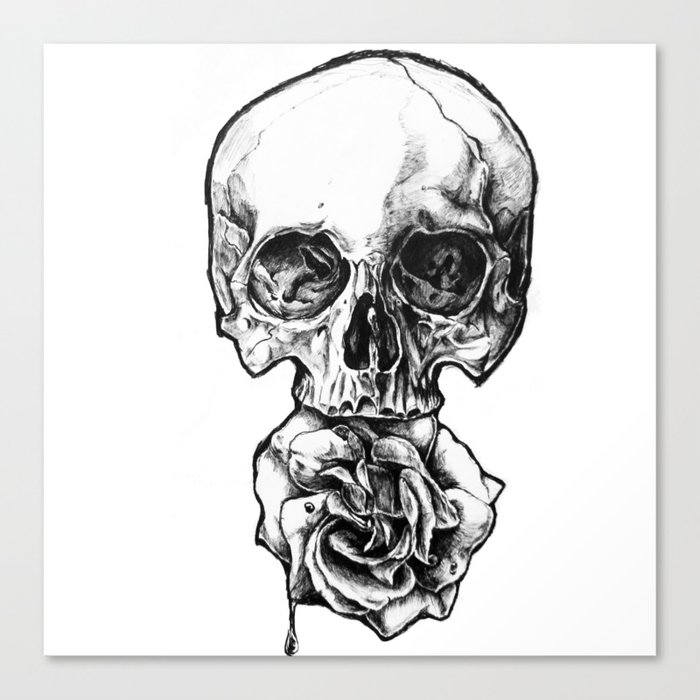 Death Grows Skull Canvas Print