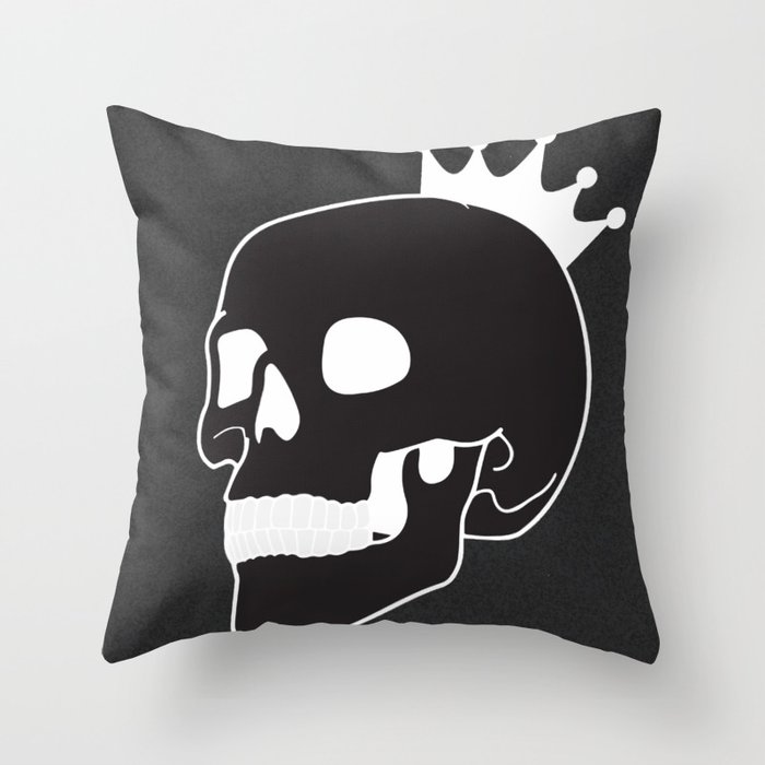 Skull King Throw Pillow