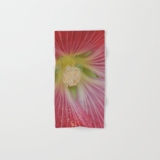 Heart of a Hollyhock Blossom Hand & Bath Towel