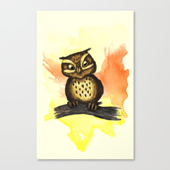 Cute owl. Canvas Print