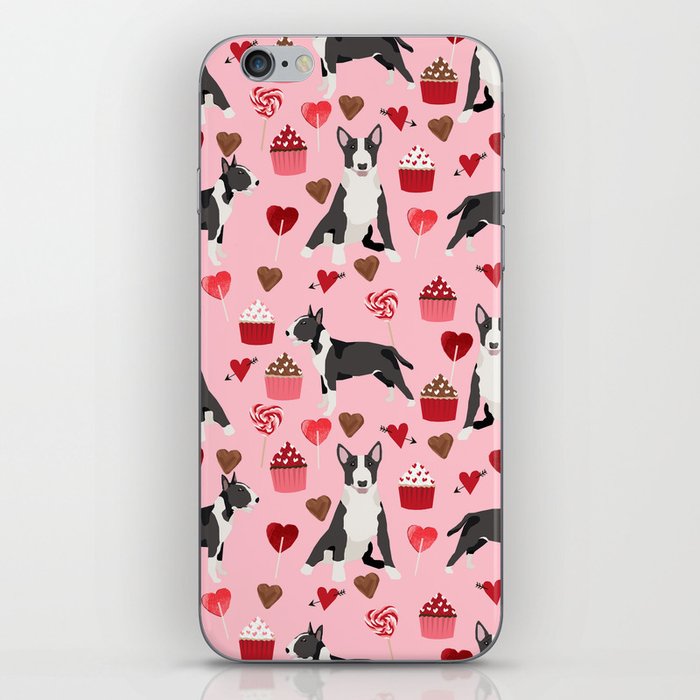 Bull Terrier valentines day love cupcakes hears dog breed pet friendly gifts iPhone Skin