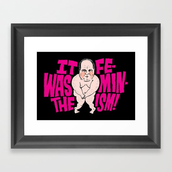 Rush VS. Feminism Framed Art Print