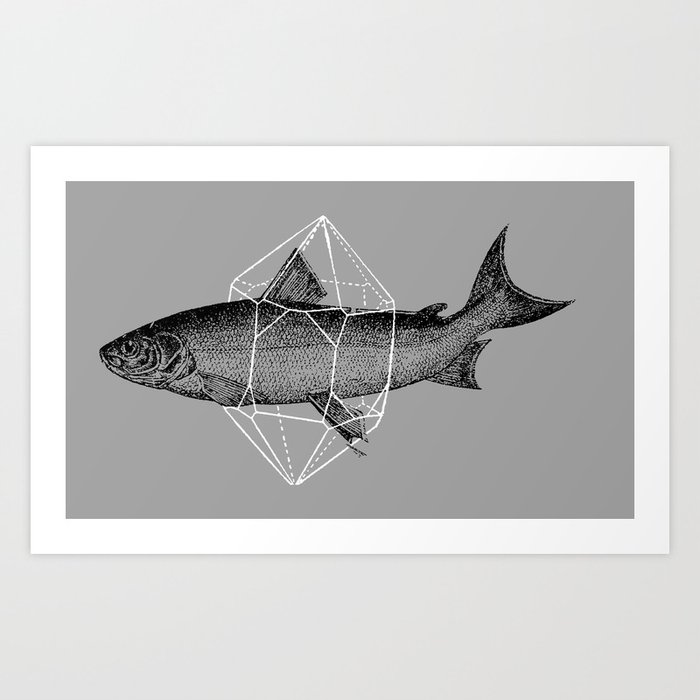 Fish In Geometrics Art Print