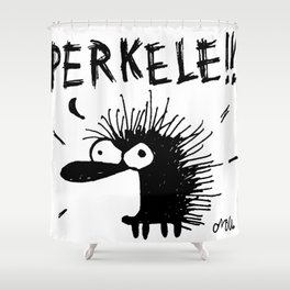 The Cursing Hedgehog - PERKELE!! Shower Curtain