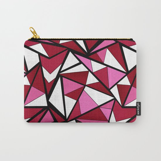 Abstract geometric triangles pattern . 6 Carry-All Pouch